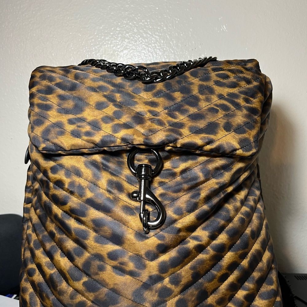 Rebecca Minkoff Leopard Print Chain Strap Women's Arm Bag or Backpack NWOT